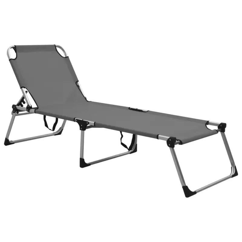 Extra hoog senior ligstoel met verstelbare rugleuning voor comfortabel gaan liggen - Grijs / 1 - Ligstoelen