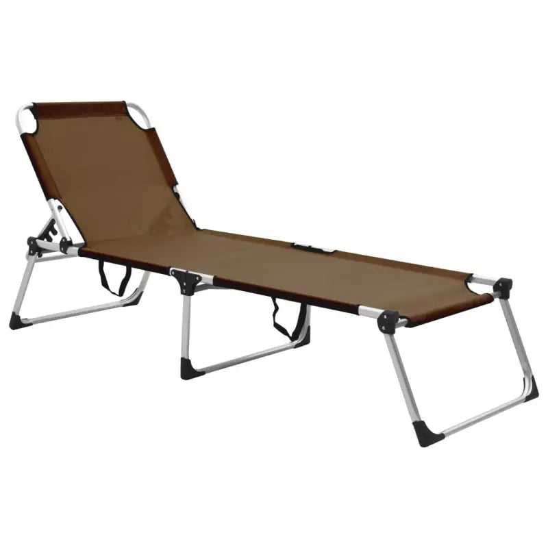 Extra hoog senior ligstoel met verstelbare rugleuning voor comfortabel gaan liggen - Bruin / 1 - Ligstoelen