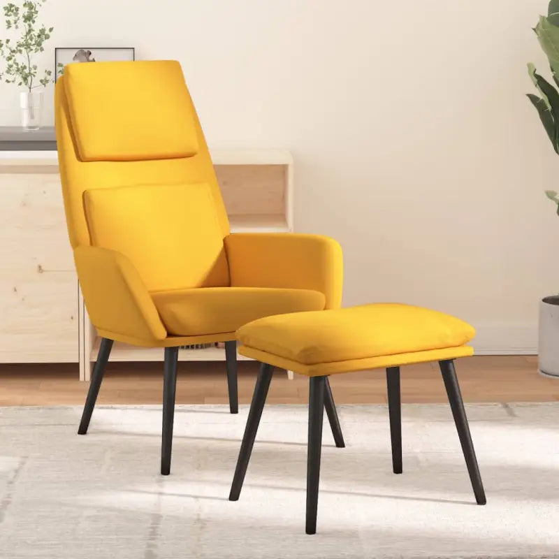 Fauteuil met optimaal zitcomfort en zachte bekleding - Geel / 1 / Met voetensteun - Fauteuils & Relaxfauteuils