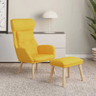 Fauteuil met optimaal zitcomfort en zachte bekleding - Geel / 1 / Met voetensteun - Fauteuils & Relaxfauteuils