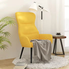 Fauteuil met optimaal zitcomfort en zachte stofbekleding - Mosterdgeel / 1 / Zonder voetensteun - Fauteuils &