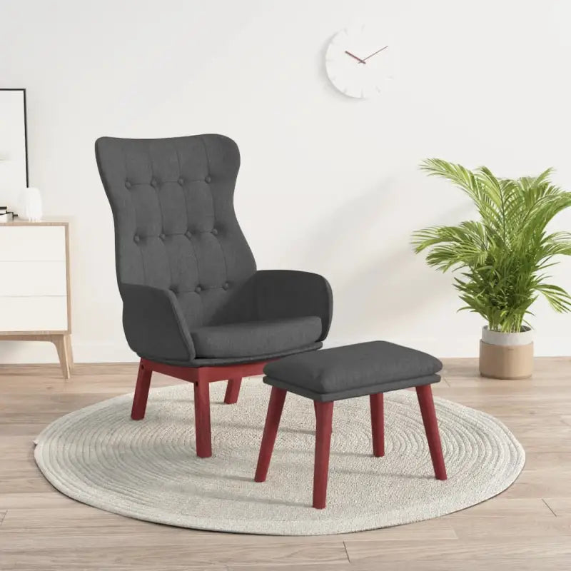 Fauteuil voor optimaal zitcomfort en stevigheid in elke ruimte - Donkergrijs / 1 / Met voetensteun - Fauteuils &