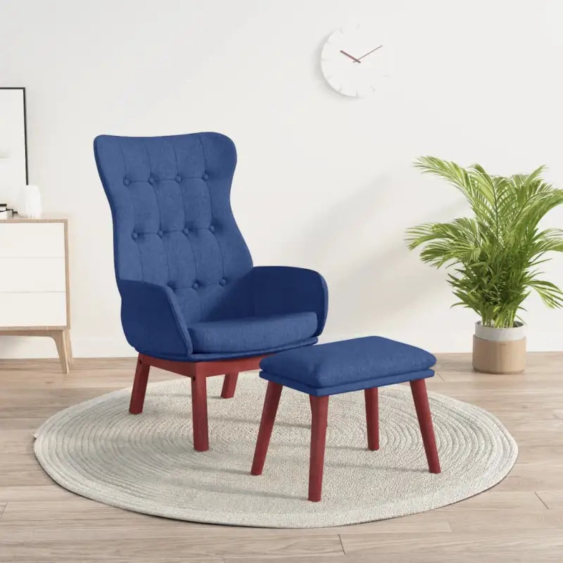Fauteuil voor optimaal zitcomfort en stevigheid in elke ruimte - Blauw / 1 / Met voetensteun - Fauteuils &
