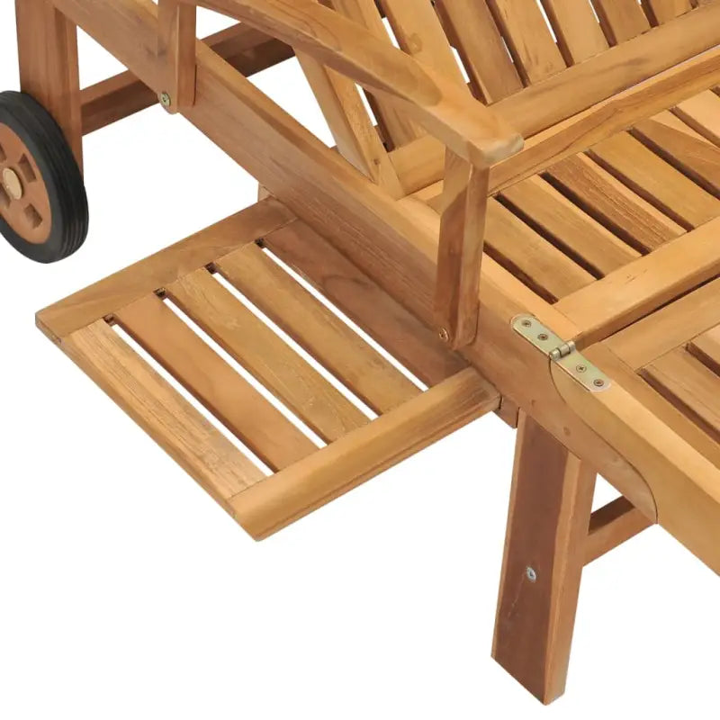 Fijn geschuurd houten loungebed met retro design voor buitenruimtes - Ligstoelen