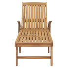 Fijn geschuurd houten loungebed met retro design voor buitenruimtes - Ligstoelen