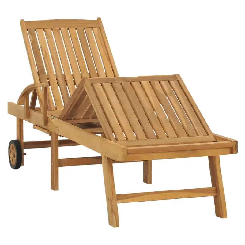 Fijn geschuurd houten loungebed met retro design voor buitenruimtes - Ligstoelen