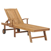 Fijn geschuurd houten loungebed met retro design voor buitenruimtes - Ligstoelen