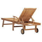 Fijn geschuurd houten loungebed met retro design voor buitenruimtes - Ligstoelen