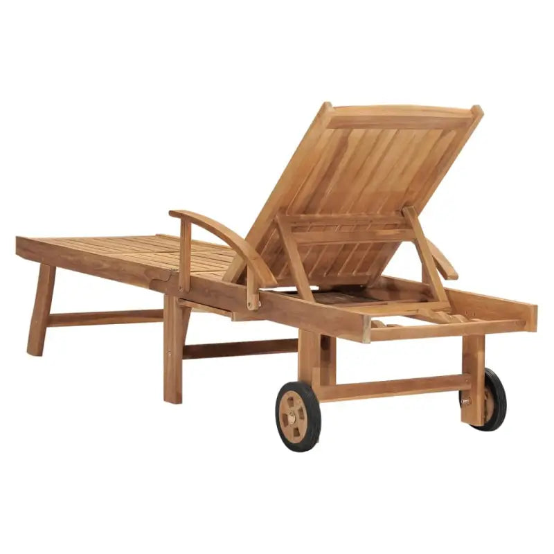 Fijn geschuurd houten loungebed met retro design voor buitenruimtes - Ligstoelen