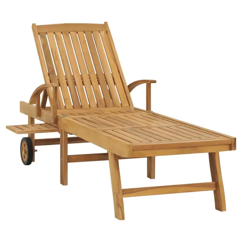 Fijn geschuurd houten loungebed met retro design voor buitenruimtes - Ligstoelen