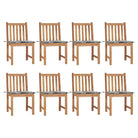 Fijn geschuurd houten tuinstoelenet voor comfort in tuin of terras - Grijs ruitpatroon / 8 - Tuinstoelen