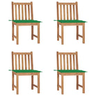 Fijn geschuurd houten tuinstoelenet voor comfort in tuin of terras - Groen / 4 - Tuinstoelen