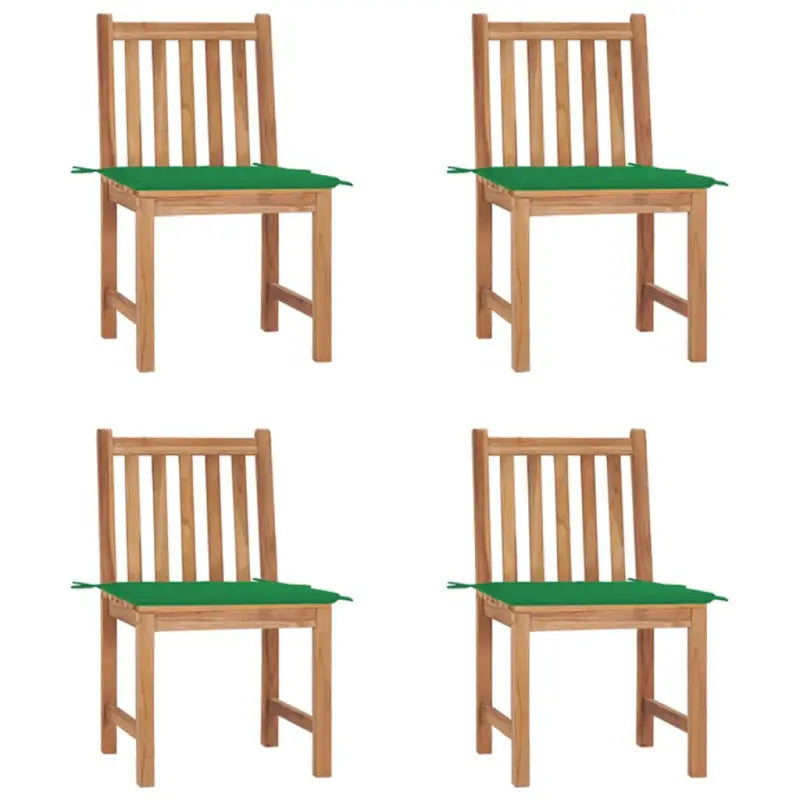 Fijn geschuurd houten tuinstoelenet voor comfort in tuin of terras - Groen / 4 - Tuinstoelen