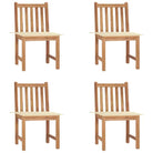 Fijn geschuurd houten tuinstoelenet voor comfort in tuin of terras - Crème / 4 - Tuinstoelen