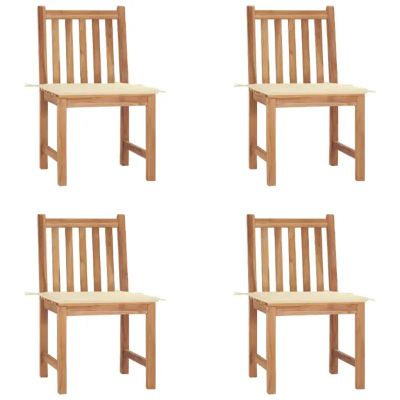 Fijn geschuurd houten tuinstoelenet voor comfort in tuin of terras - Crème / 4 - Tuinstoelen