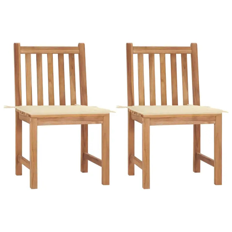 Fijn geschuurd houten tuinstoelenet voor comfort in tuin of terras - Crème / 2 - Tuinstoelen
