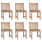 Fijn geschuurd houten tuinstoelenet voor comfort in tuin of terras - Grijs / 6 - Tuinstoelen