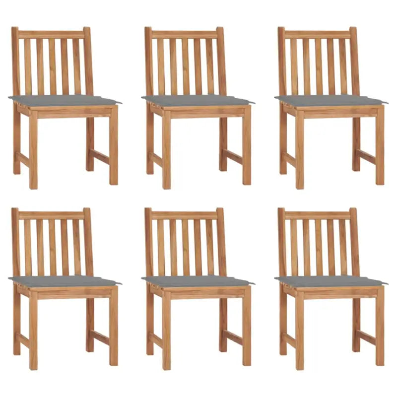 Fijn geschuurd houten tuinstoelenet voor comfort in tuin of terras - Grijs / 6 - Tuinstoelen