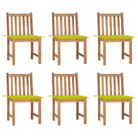 Fijn geschuurd houten tuinstoelenet voor comfort in tuin of terras - Heldergroen / 6 - Tuinstoelen