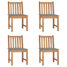 Fijn geschuurd houten tuinstoelenet voor comfort in tuin of terras - Grijs / 4 - Tuinstoelen