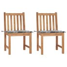 Fijn geschuurd houten tuinstoelenet voor comfort in tuin of terras - Grijs ruitpatroon / 6 - Tuinstoelen