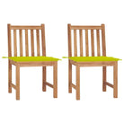Fijn geschuurd houten tuinstoelenet voor comfort in tuin of terras - Heldergroen / 2 - Tuinstoelen
