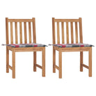 Fijn geschuurd houten tuinstoelenet voor comfort in tuin of terras - Rood ruitpatroon / 2 - Tuinstoelen