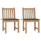 Fijn geschuurd houten tuinstoelenet voor comfort in tuin of terras - Antraciet / 2 - Tuinstoelen