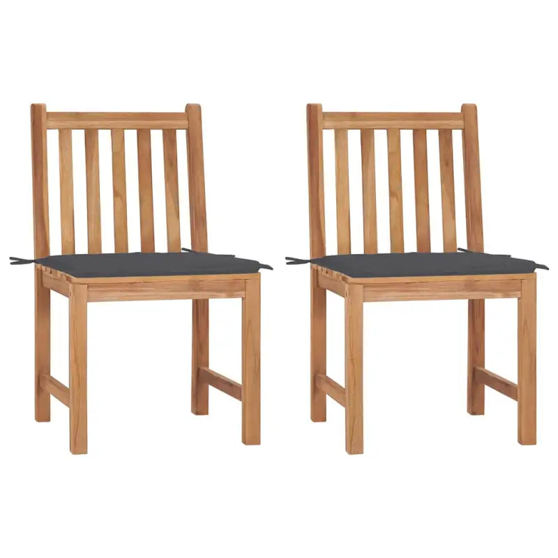 Fijn geschuurd houten tuinstoelenet voor comfort in tuin of terras - Antraciet / 2 - Tuinstoelen