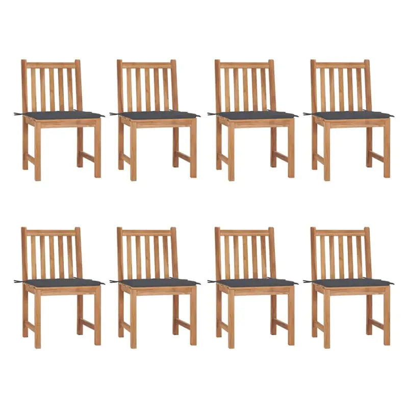 Fijn geschuurd houten tuinstoelenet voor comfort in tuin of terras - Antraciet / 8 - Tuinstoelen