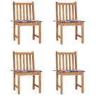 Fijn geschuurd houten tuinstoelenet voor comfort in tuin of terras - Rood ruitpatroon / 4 - Tuinstoelen
