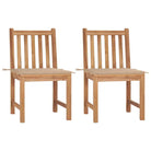 Fijn geschuurd houten tuinstoelenet voor comfort in tuin of terras - Beige / 2 - Tuinstoelen