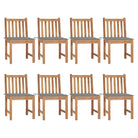 Fijn geschuurd houten tuinstoelenet voor comfort in tuin of terras - Grijs / 8 - Tuinstoelen