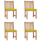 Fijn geschuurd houten tuinstoelenet voor comfort in tuin of terras - Heldergroen / 4 - Tuinstoelen