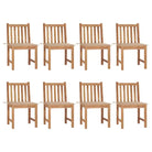 Fijn geschuurd houten tuinstoelenet voor comfort in tuin of terras - Beige / 8 - Tuinstoelen