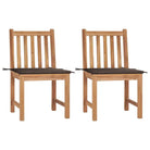 Fijn geschuurd houten tuinstoelenet voor comfort in tuin of terras - Taupe / 2 - Tuinstoelen