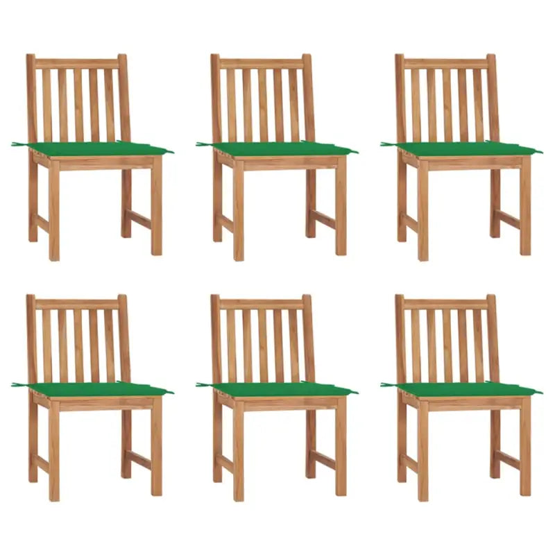 Fijn geschuurd houten tuinstoelenet voor comfort in tuin of terras - Groen / 6 - Tuinstoelen