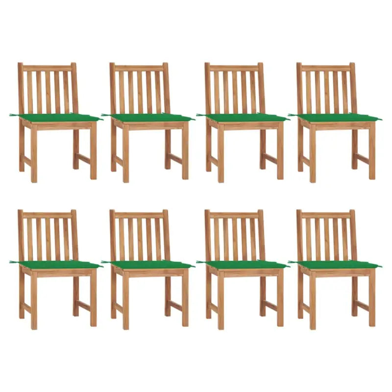 Fijn geschuurd houten tuinstoelenet voor comfort in tuin of terras - Groen / 8 - Tuinstoelen