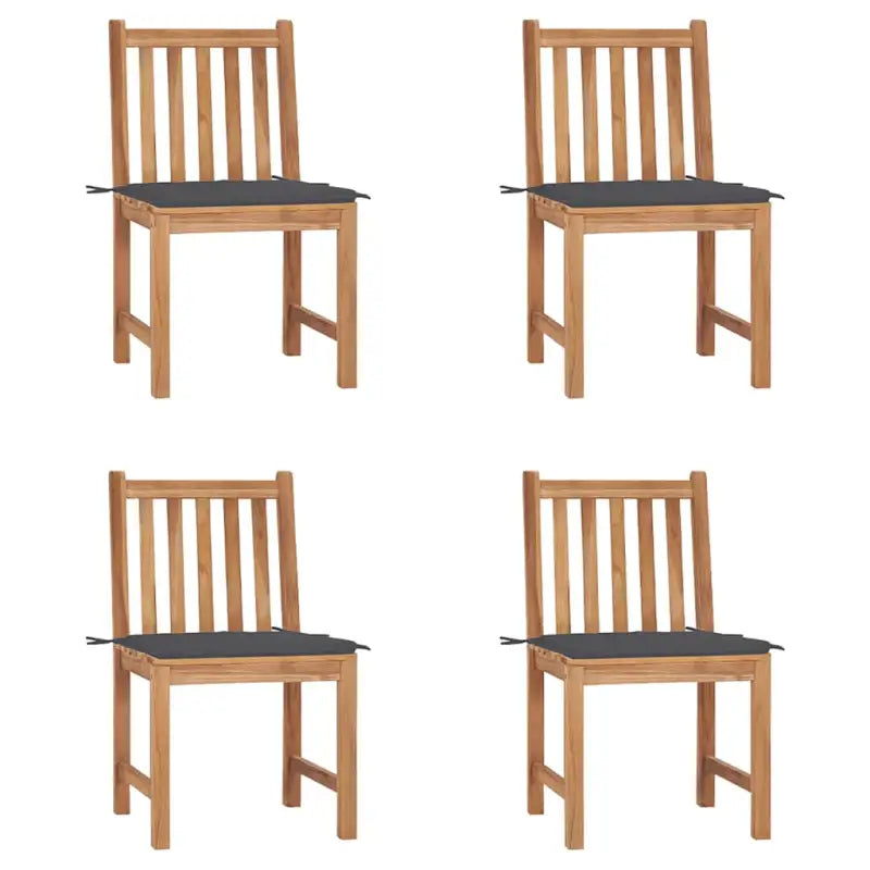 Fijn geschuurd houten tuinstoelenet voor comfort in tuin of terras - Antraciet / 4 - Tuinstoelen