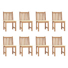 Fijn geschuurd houten tuinstoelenet voor comfort in tuin of terras - Crème / 8 - Tuinstoelen