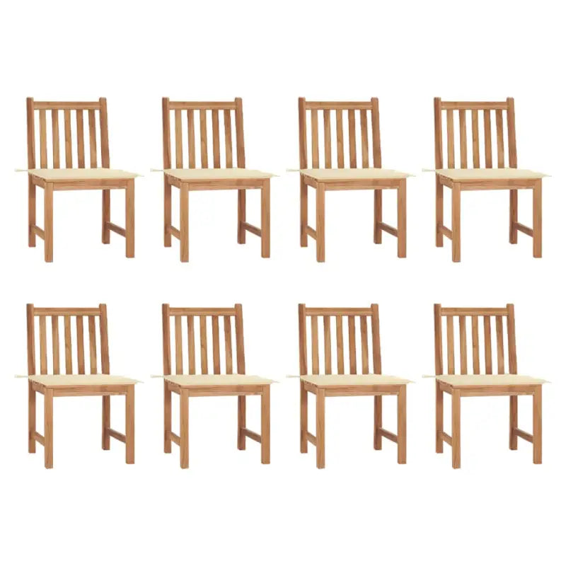 Fijn geschuurd houten tuinstoelenet voor comfort in tuin of terras - Crème / 8 - Tuinstoelen