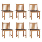 Fijn geschuurd houten tuinstoelenet voor comfort in tuin of terras - Taupe / 6 - Tuinstoelen