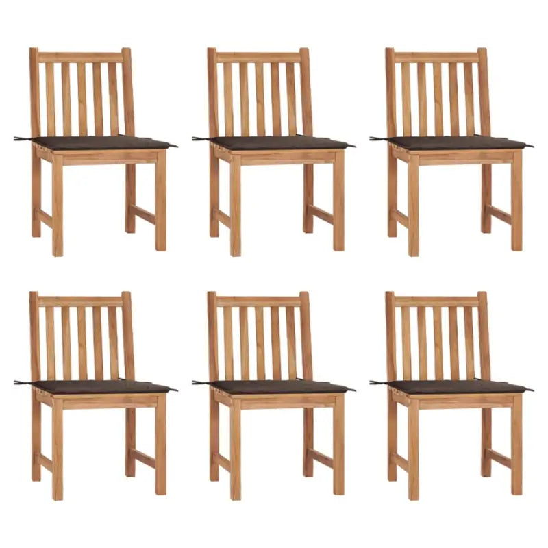 Fijn geschuurd houten tuinstoelenet voor comfort in tuin of terras - Taupe / 6 - Tuinstoelen