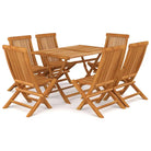 Fijn geschuurd houten tuintafelset voor kamperen en picknicken - Tuinsets