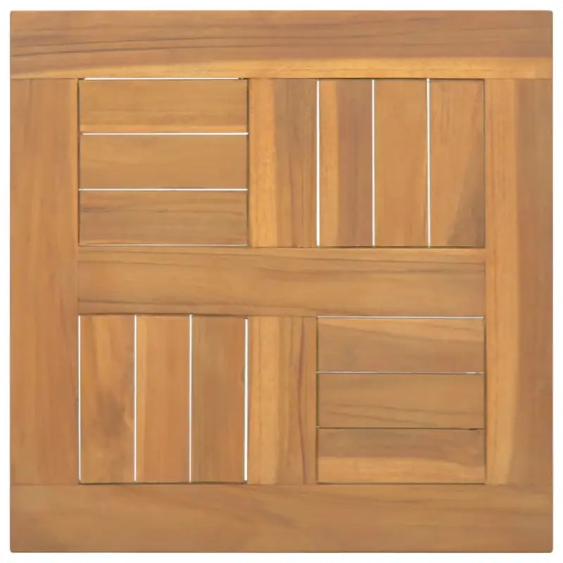 Fijn geschuurd massief teakhouten tafelblad voor huis en horeca - 40 x 40 cm / 1 / Vierkant - Tafelbladen