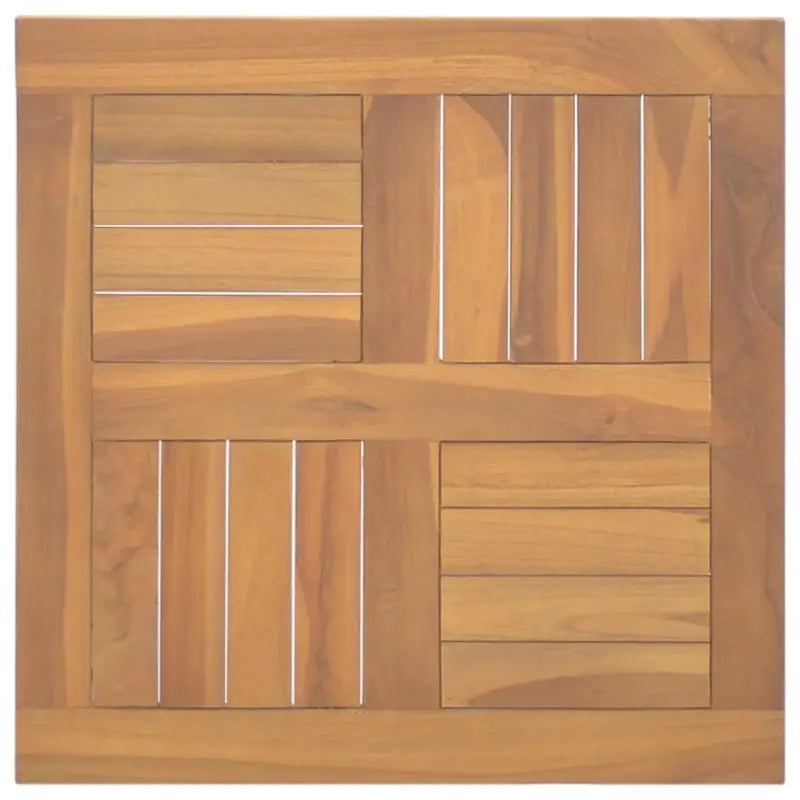 Fijn geschuurd massief teakhouten tafelblad voor huis en horeca - 50 x 50 cm / 1 / Vierkant - Tafelbladen