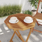 Fijn geschuurd massief teakhouten tafelblad voor huis en horeca - 50 x 50 cm / 1 / Achthoekig - Tafelbladen