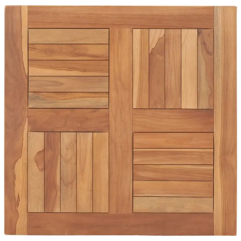 Fijn geschuurd massief teakhouten tafelblad voor huis en horeca - 60 x 60 cm / 1 / Vierkant - Tafelbladen