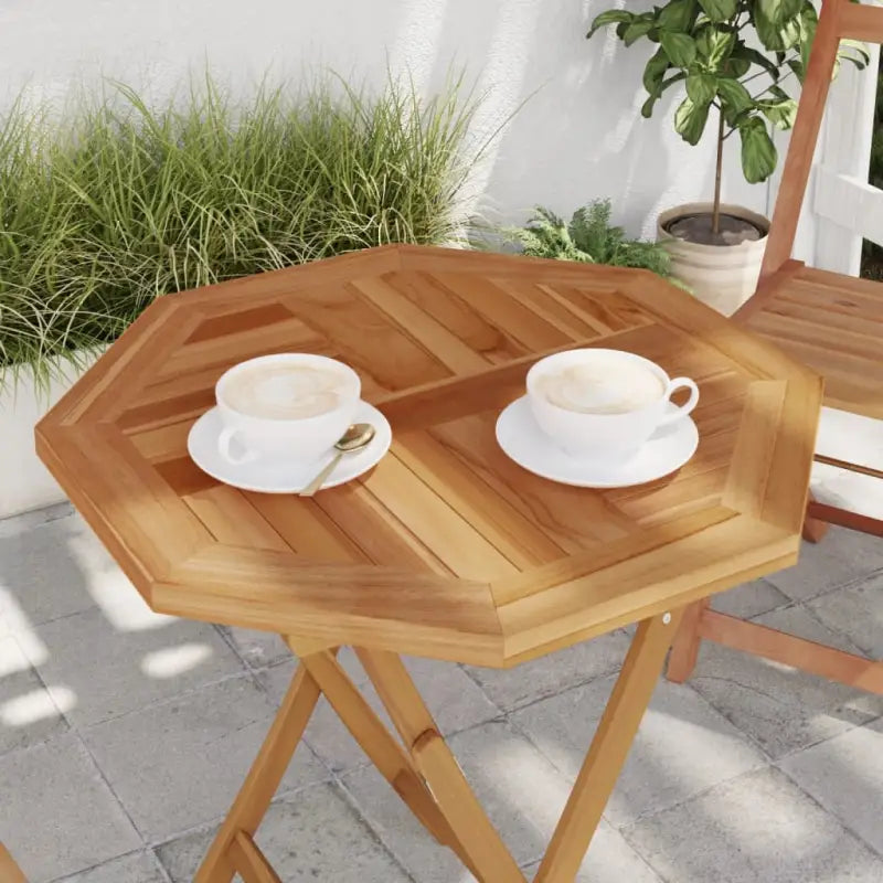 Fijn geschuurd massief teakhouten tafelblad voor huis en horeca - 60 x 60 cm / 1 / Achthoekig - Tafelbladen