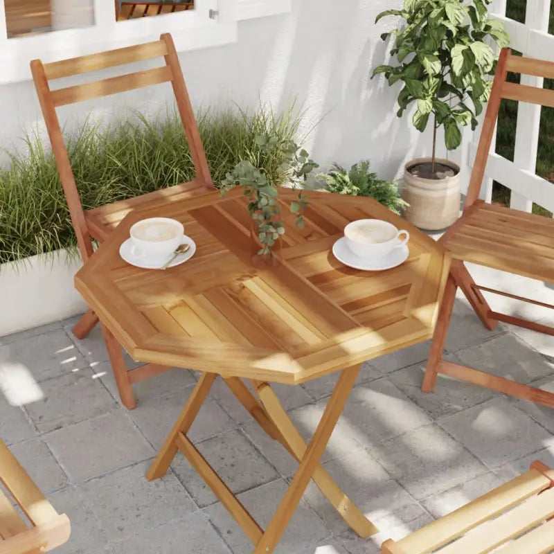 Fijn geschuurd massief teakhouten tafelblad voor huis en horeca - 70 x 70 cm / 1 / Achthoekig - Tafelbladen